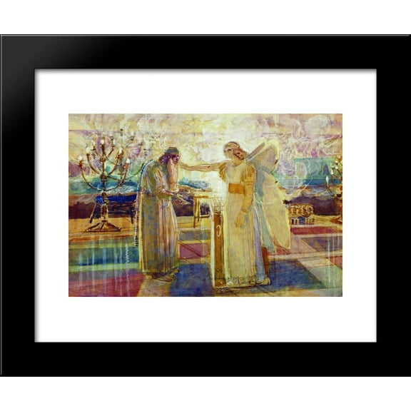 Archangel Gabriel struck Zechariah mute 20x24 Framed Art Print by Alexander Ivanov