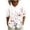 White-06, variant on Perfectbot Women's Peter Pan Collar Blouse 3/4 Puff Sleeve Floral Print Button Down Casual Top