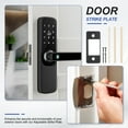 thumbnail image 5 of Deadbolt Strike Plate, Adjustable Door Strike Plate with Screws for Electronic Locks Home and Rental Security Black, 5 of 6