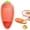 Orange, variant on olkpmnmk 2Pcs Snackle Box Container, Carrot Shaped Snack Container with 2 Compartment, Fruit Snack Veggie Tray with Lids for Fridge Fresh Keeping,Portable Snack Tray for Picnic, Party, Travel