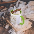 thumbnail image 5 of 3dRose, Tribal Arrows Pattern Gold and White, 15oz Two-Tone Green Mug, 5 of 7