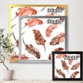 thumbnail image 4 of Designart 'Ethinic Orange Feathers On White' Bohemian & Eclectic Framed Art Print, 4 of 4