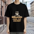thumbnail image 3 of Cool Cat Cruisin', Cat Print, T Shirt for Men, Vintage Graphic Tees Men, 23806979,XL, 3 of 8