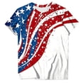 thumbnail image 5 of Qingpeng 4th of July Patriotic T Shirts for Women Summer Star Print Shirts Women's Independence Day Short Sleeve Casual Tee Tops, 5 of 5