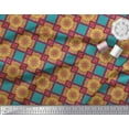 thumbnail image 3 of Soimoi polyester Crepe Fabric Check & Mandala Decorative Print Fabric by the Yard 42 Inch Wide, 3 of 3