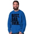 thumbnail image 4 of Cool Father's Day Best Dad Ever Men's Big & Tall Long Sleeve Graphic Tee Brisco Brands 2X, 4 of 5