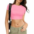 thumbnail image 1 of MKLEKYY Camiseta Mujer Camisetas Casuales Estampadas Para Mujer, Cuello Redondo, Manga Corta, Blusa Tipo Túnica Talla XXL, 1 of 3