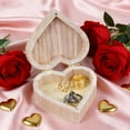 thumbnail image 3 of Cheapark Valentine's Day Wooden Heart-shaped Jewelry Box - Engravable Romantic Keepsake Gift for Couples Anniversary Gift Home D resser Storage Decor, 3 of 7