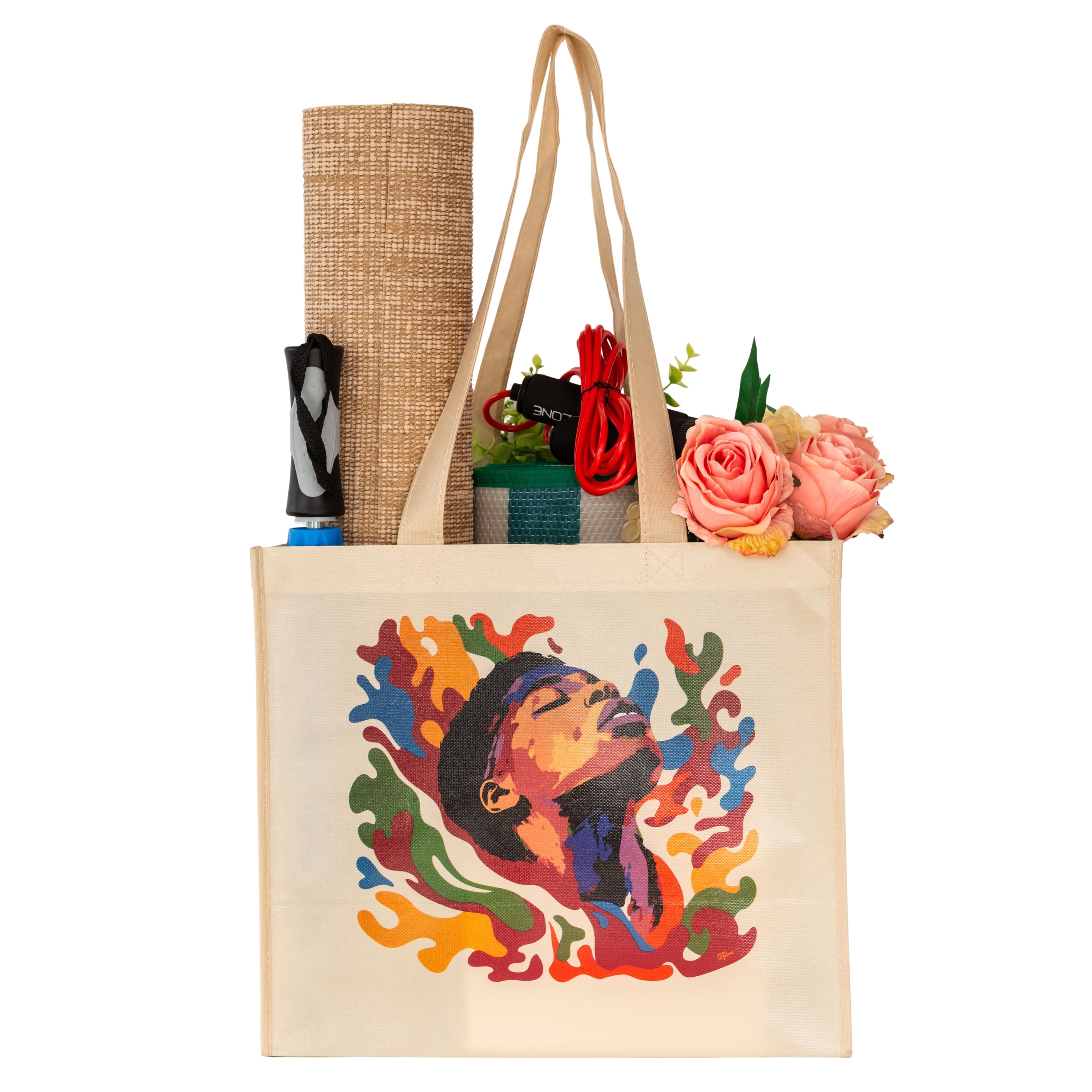 2026 Black History Month Celebration Reusable Grocery Bag, Shopping Bag for Groceries with Handles