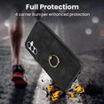 thumbnail image 2 of Fit for Samsung Galaxy S24 Plus Case Card Pocket 360° Rotatable Ring Holder Kickstand, Shockproof Drop Resistant PU Leather Soft TPU Back Protective Phone Case For Samsung Galaxy S24 Plus, Black, 2 of 9