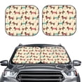 thumbnail image 2 of Goofa Dachshund Dog Puppy Pattern 2 Piece Car Windshield Sun Shade Foldable | Front Windshield Shade for Sun, Heat and UV Rays | Sunshade for Car Front Window-Large, 2 of 7