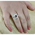 thumbnail image 3 of Navya Craft Garnet Round 925 Sterling Silver Handmade Women Statement Ring, Garnet Jewelry Size 12.5, 3 of 4