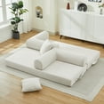 thumbnail image 4 of LiviNest Convertible Sofa Bed 78.5 Inch: Modern Futon Couch with 2 Pillows & Foam Spring Mattress - Multi-Functional Sleeper for Short-Term Rentals & Studio Apartments, 4 of 6