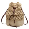 thumbnail image 3 of Bolsa bandolera para mujer Bolsa tejido a mano informal Bolsa elegante para mujer (Beige) Hugtrwg Para Estrenar, 3 of 9