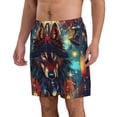 thumbnail image 2 of Fotbe Mystic Wolf Dreamcatcher Trajes de Baño Estampados para Hombre, Shorts de Verano de Secado Rápido, Ropa de Playa, Bañadores-Small, 2 of 6