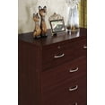 Hodedah 7 Drawer Dresser with Two Locks, Mahogany