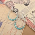 thumbnail image 2 of 925 Sterling Silver Turquoise Earrings for Women Gemstone Drop Dangle Birthstone Boho Western Turquoise Jewelry Birthday Christmas Gifts for Women, 2 of 7