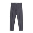 thumbnail image 3 of ZQUUVOU Men's Dress Pants Solid Color Pocket Casual Straight Leg Pants Dark Gray, 3 of 4