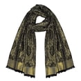 thumbnail image 2 of Peach Couture Women's Ravishing Reversible Jacquard Paisley Shawl Wrap Pashmina, 2 of 8