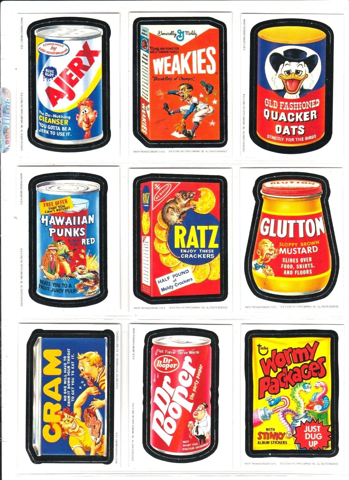 WACKY PACKAGES ANS2 MAGNETS  @@  PICK 1  @@    NM//MT