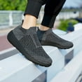 thumbnail image 5 of CAICJ98 Mens Sneakers Comfortable Walking Shoes Breathable Knit Casual Sneakers Lightweight Slip On Shoes Men Grey,8, 5 of 7