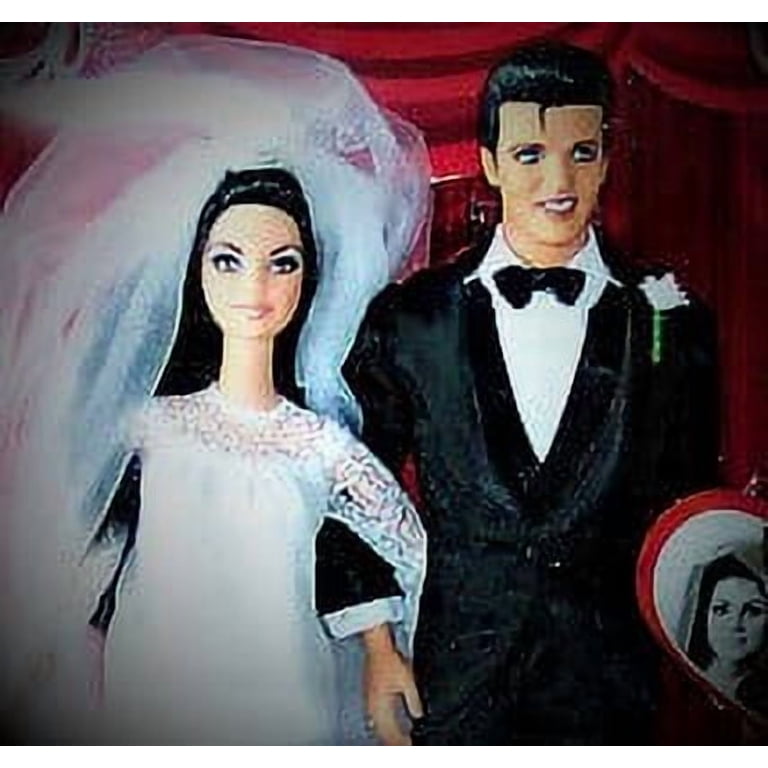 Barbie, Elvis and Priscilla Wedding Day Doll Gift Set, Pink Label