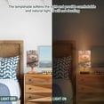 thumbnail image 5 of WOBOGO Axolotl Cherry Blossom Bedroom Table Lamp USB Power Connector Wooden Base Round Linen Shade For Living Room Desk, 5 of 7
