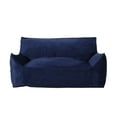 thumbnail image 2 of DeeHome Fila Velveteen 2 Seater Oversized Bean Bag Chair with Armrests, Navy Blue, 2 of 6