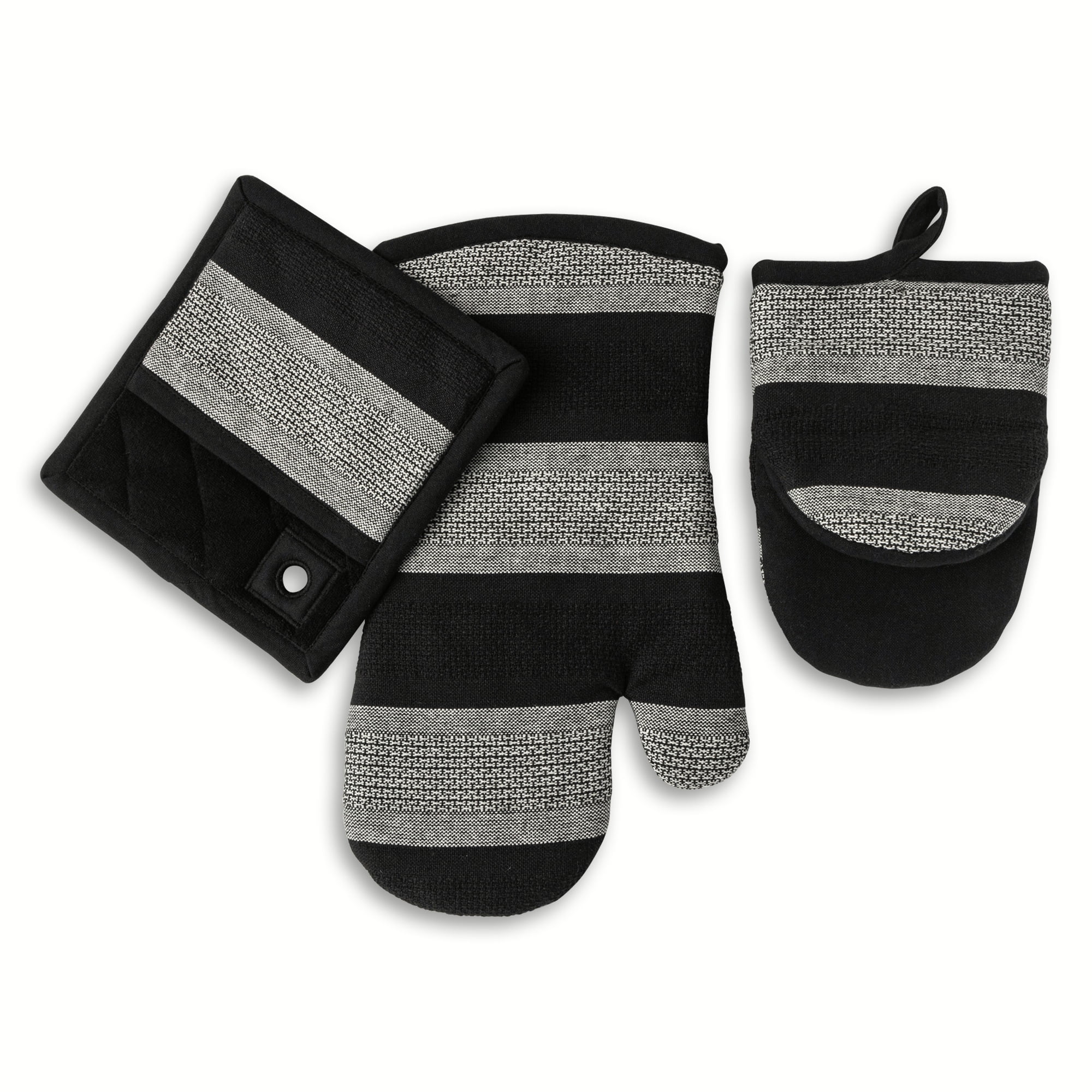 Thyme & Table Kitchen Set - Oven Mitt, Potholder, Mini Mitt, Bold Stripe