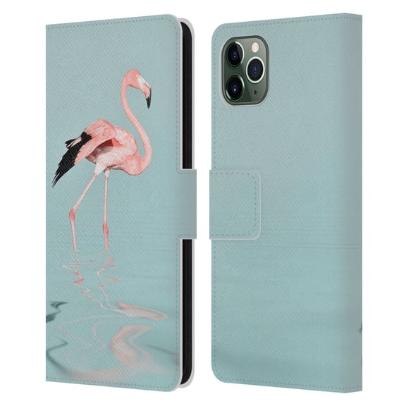 Head Case Designs Officially Licensed LebensArt Beings Flamingo Leather Book Wallet Case Cover Compatible with Apple iPhone 11 Pro Max