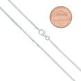 thumbnail image 2 of 1.5mm Solid .925 Sterling Silver Square Box Chain Necklace, 24 inches + Gift Box, 2 of 7