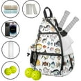 thumbnail image 3 of Pickleball Bags for Men Women Pickleball Backpack with Large Capacity Lightweight Adjustable Pickleball Sling Bag Hold Paddles, Balls, Accessories Fish Pattern, 3 of 5