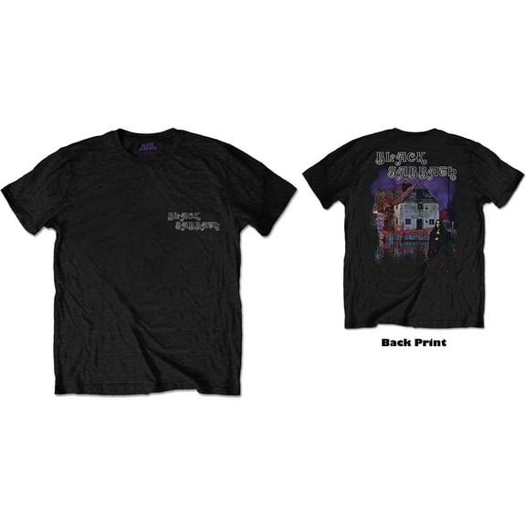Men's Black Sabbath Debut Album (Back Print) Slim Fit T-shirt Small Black