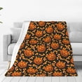 thumbnail image 1 of Balery Quirky Corn Pumpkin Manta de Felpa Suave y Acogedora – Cobija de Franela Aterciopelada para Cama, Lavable y Cálida para Sofá, Mascotas, Transpirable-50"x40", 1 of 7