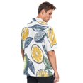 thumbnail image 4 of Lemon Or Leaves Men's Hawaiian Wrinkle Free Button Down Short Sleeve Shirt Casual Shirts Beach Shirts, 4 of 8