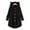 Black, variant on Jacenvly Fall & Winter Clothes Cardigan Sweaters Women Plus Size Button Plush Tops Hooded Loose Cardigan Wool Outerwear Coat Jacket
