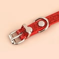 thumbnail image 6 of Pet Artist PU Leather Thin Bling Glitter Small Dog Collars for Puppy Cat Kitten Personalized Custom Pet Name Girl Boy, 6 of 12