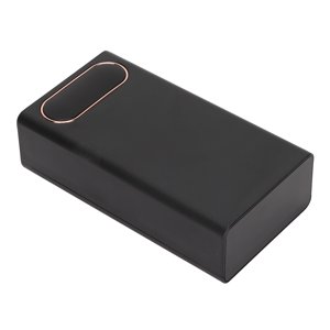 Chargeur de batterie de sortie d'entrée, LCD Utilisations multiples de l'écran DIY Cas de banque d'énergie portable 12 Batteries avec 2 LED Lumières pour téléphone portable noir