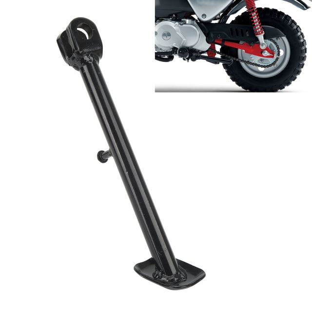Porta de Patada de Motocicleta, Placa de 38x52 mm de 225 mm de LARGO Soporte de Motocicleta Alvo del pastel de pastel de pinintura negra Aleación de metal a Prueba de Óxido para