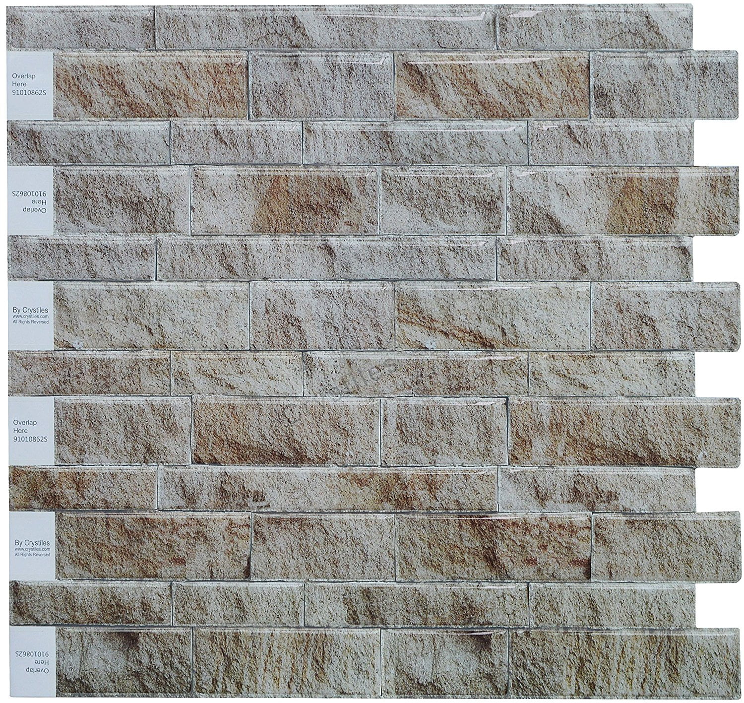 Backsplash Tile Adhesive Sheets - 10-Sheet 12"X12" Peel and Stick