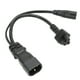 thumbnail image 5 of Cable de alimentación IEC320 C14 macho a C5 C7 hembra 1 en 2 salida 10A 250V Cable adaptador de extensión de alimentación impermeable para monitores LCD, 5 of 8
