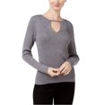 thumbnail image 2 of I-N-C Womens Cutout Pullover Sweater, Metallic, PM, 2 of 2