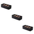thumbnail image 4 of jesticaly Storage Box Strong Practicality Wide Application Detachable Partition Durable Ladder Layered Plastic Storage Box Black Rectangular 3Set, 4 of 6