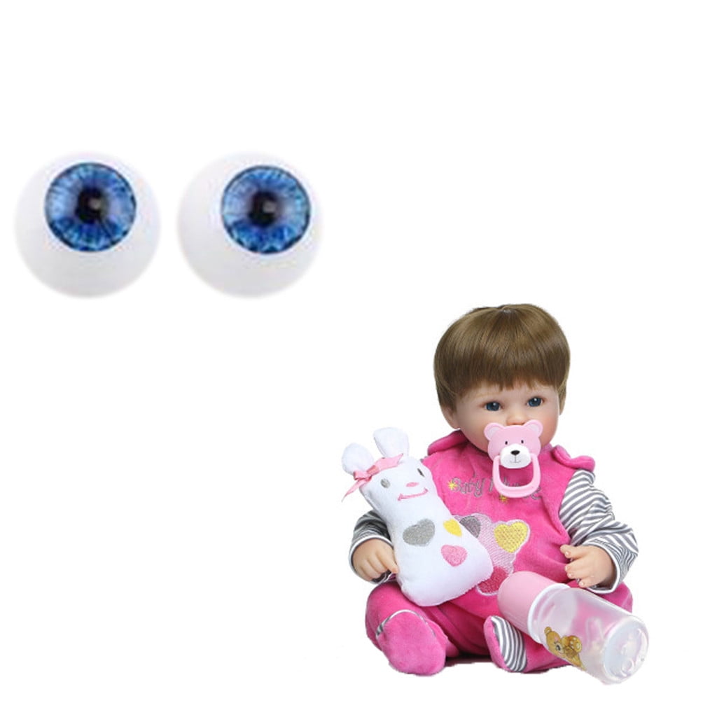 20mm Brown reborn baby doll eyes half round acrylic bjd crafts