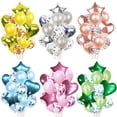 thumbnail image 2 of Globos de látex con confeti para niños y niñas, set de 14 unidades de Globos de aluminio con forma de estrella y corazón, decoración para fiesta de boda de cumpleaños, 2 of 4