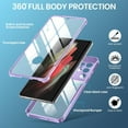 thumbnail image 3 of for Samsung Galaxy S21 Ultra Case, 360 Full Body Rugged Case with Built-in Screen Protector Transparent Heavy Duty Shockproof Bumper Cover for Galaxy S21 Ultra 6.8" (Purple), 3 of 13