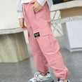 thumbnail image 3 of Erwazi Boys Cotton Cargo Pants with Pockets Toddlers Workout Athletic Pants Teen Slacks Clothes Size 4-13 Years, 3 of 5