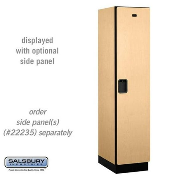 Salsbury Industries 18-21161MAP 18 in. Wide Single Tier Designer Wood Locker, Maple - 1 x 6 ft. x 21 in.