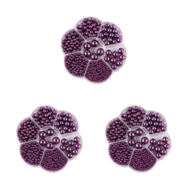 Baohd 1/2/3/5 1150pack/lot Bead Accessories Easy To Thread Wide Application Not Easy To Fade Deep purple 3PCS