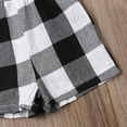 thumbnail image 4 of ITFABS Mommy and Me Matching Playsuit, Plaid Buttons Short Wide-Leg Playsuit, 4 of 7